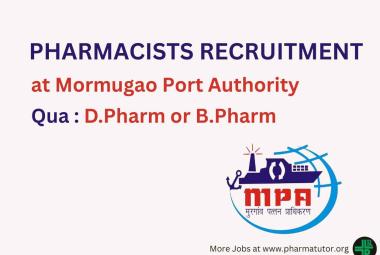 Job for Pharmacists in Medical Department of Mormugao Port Authority