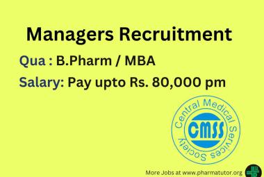 Opportunity for B.Pharm join Central Medical Services Society