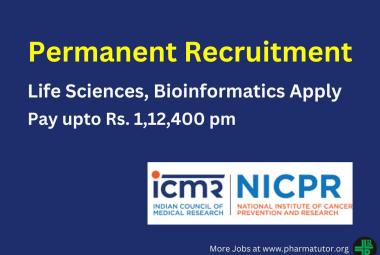 Permanent Posts for Life Sciences, Bioinformatics at NICPR