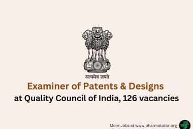 Recruitment for Examiner of Patents & Designs at Quality Council of India