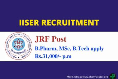 Applications are invited for Junior Research Fellow at IISER