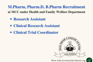 Career for M.Pharm, Pharm.D, B.Pharm at Malabar Cancer Centre