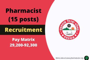 Job for Pharmacists under Zilla Parishad Yavatmal