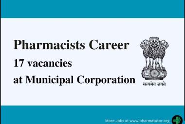 Openings for Pharmacists at Municipal Corporation
