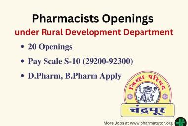 Recruitment for Pharmacists under Rural Development Department