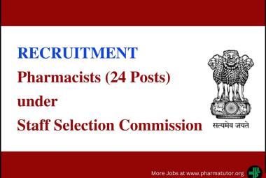 Recruitment for Pharmacists under Staff Selection Commission