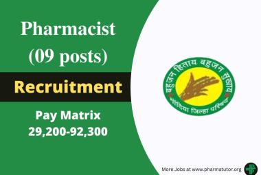 Vacancies for Pharmacist under Zilla Parishad