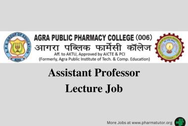 Vacancy for Assistant Professor, Lecture at Agra Public group of Education