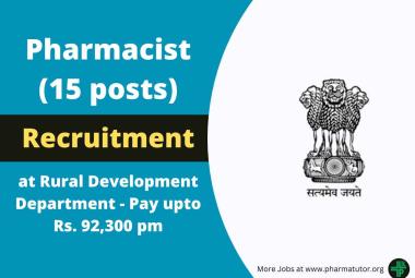 Vacancy for Pharmacists at Rural Development Department