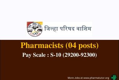 Vacancy for Pharmacists under Zilla Parishad, Washim