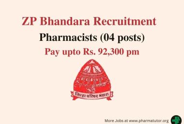 Zilla Parishad Bhandara invites applications for Pharmacists