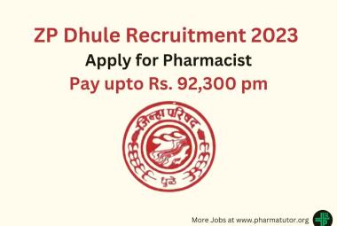 Zilla Parishad Dhule invites applications for Pharmacists