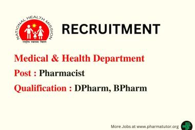 Applications are invited for Pharmacist under Medical & Health Department