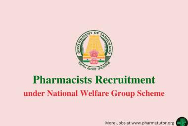 Applications are invited for Pharmacist under National Welfare Group Scheme