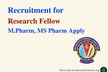 Applications are invited for Research Fellow at BITS Pilani