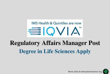 Career as Regulatory Affairs Manager at IQVIA