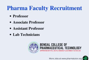 Career for Professor, Associate Professor, Assistant Professor & Lab Technicians at Bengal College of Pharmaceutical Technology