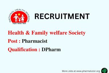 Contractual recruitment of Pharmacist under Health & Family welfare