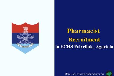 ECHS Agartala invites applications for Pharmacist