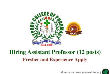 Hiring Assistant Professor at Jeypore College of Pharmacy