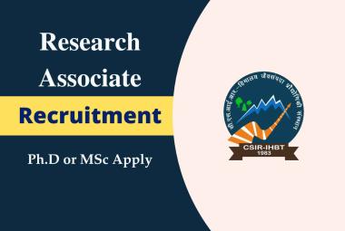 Recruitement for Research Associate at IHBT