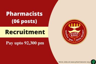 Jobs for Pharmacists at Employees State Insurance Corporation