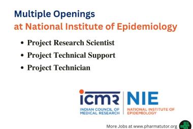 Multiple Openings at National Institute of Epidemiology