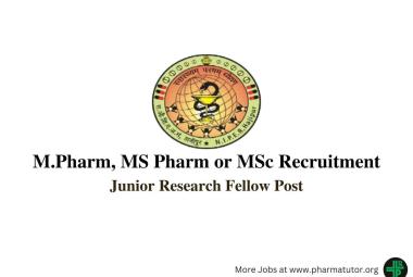 NIPER M.Pharm, MS Pharm or MSc Recruitment