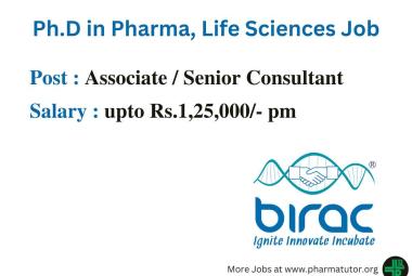 Ph.D in Pharma, Life Sciences Recruitment at BIRAC