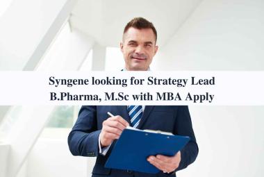 Syngene International looking for Strategy Lead