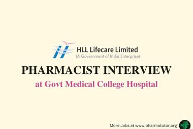 Walk in for Pharmacist at Govt Medical College Hospital