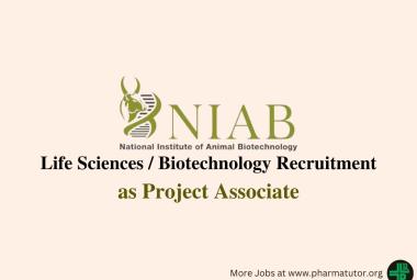 Applications are invited for Project Associate at NIAB