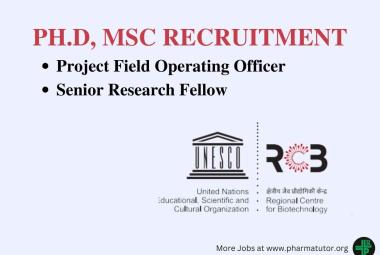 Applications are invited for Project Field Operating Officer, SRF at Regional Centre for Biotechnology