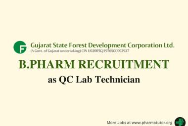 Career for B.Pharm as QC Lab Technician at GSFDCL