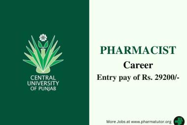 Career for Pharmacist at Central University of Punjab