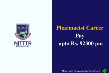 Career for Pharmacist at NITTTR