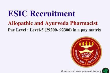 ESIC invites applications for post of Pharmacists