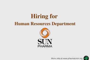 Hiring for Human Resources Department at Sun Pharma