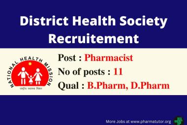 Job for Pharmacists at District Health Society