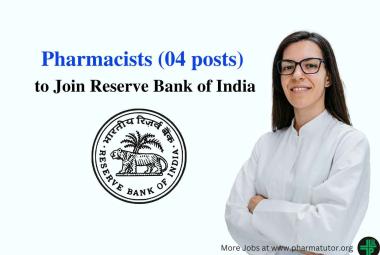 Opportunity for Pharmacists to Join Reserve Bank of India