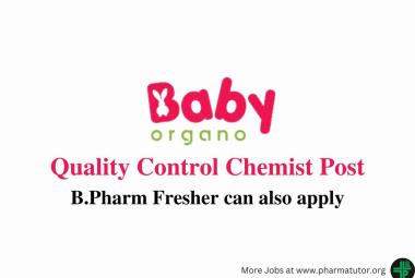 Vacancy for QC Chemist at BabyOrgano