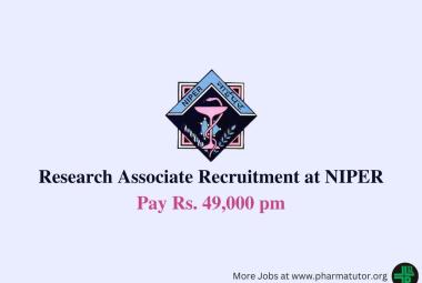 Vacancy for Research Associate at NIPER