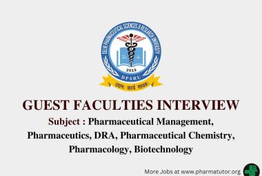 Walk in Interview for Guest Faculties at DPSRU