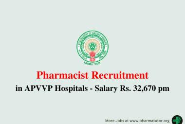 Applications are invited for Pharmacist in APVVP Hospitals