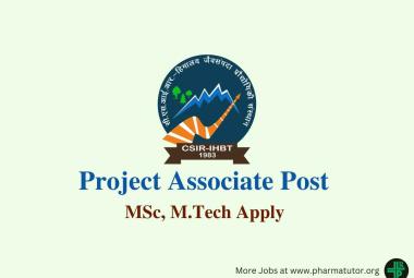 Applications are invited for post of Project Associate at IHBT