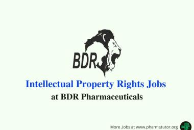 Intellectual Property Rights Jobs at BDR Pharmaceuticals