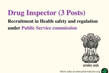 Jobs for Drug Inspector in Health safety and regulation