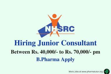 NHSRC Hiring Junior Consultant