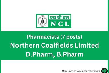Jobs for Pharmacists (7 posts) at Northern Coalfields Limited