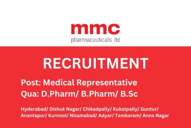 Job for Medical Representative at MMC Pharmaceuticals